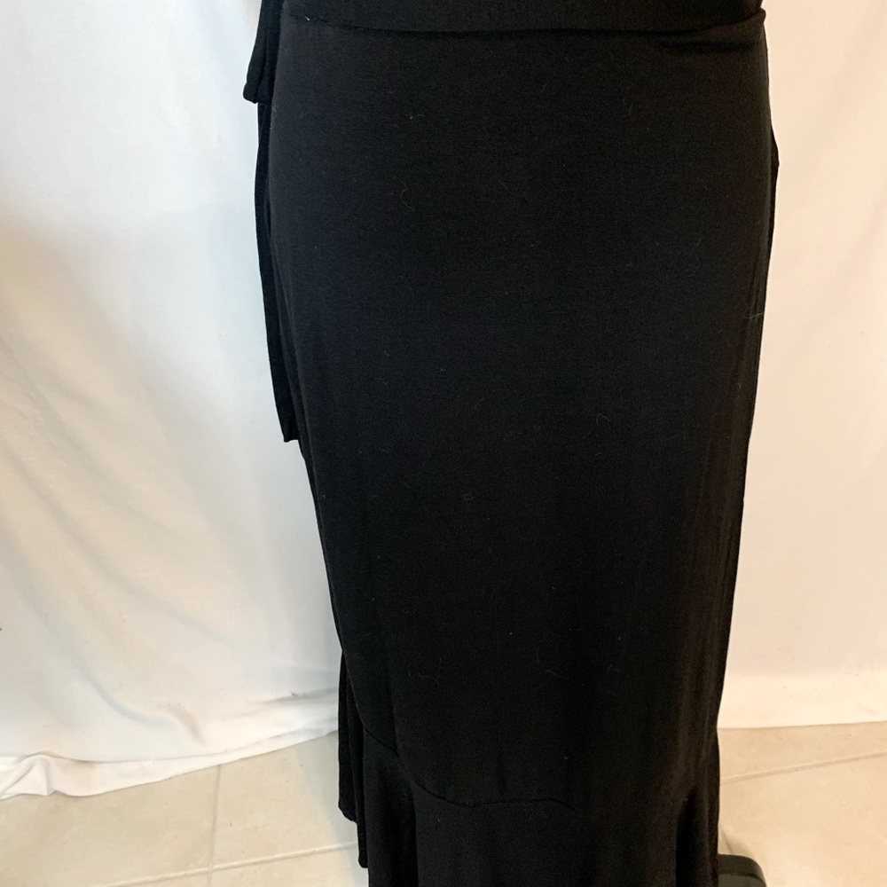 Black Knit Hobo Skirt